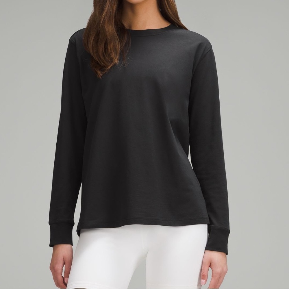 Lululemon All Yours black long sleeve top, size 12
